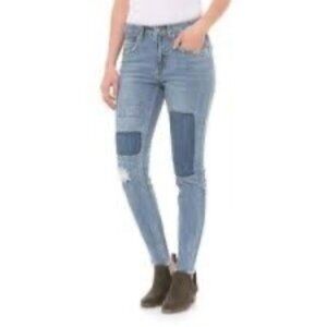 For the Republic Jeans Women 6/27 Waist Ankle Denim Patched Distressed Casual